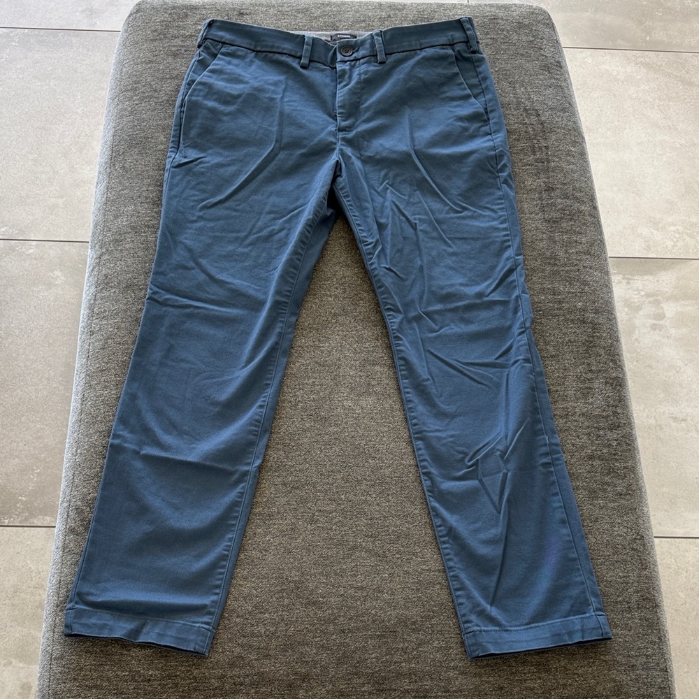 Express Blue Chino Pants Skinny Hyper Stretch